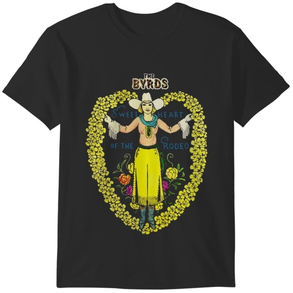 The Byrds Sweetheart Of The Rodeo Graphic T-Shirt Classic Rock Band Fan Tee 91